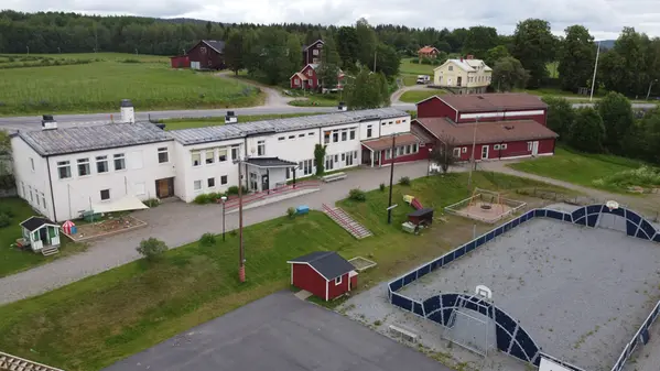 Flygbild på Åmots förskola